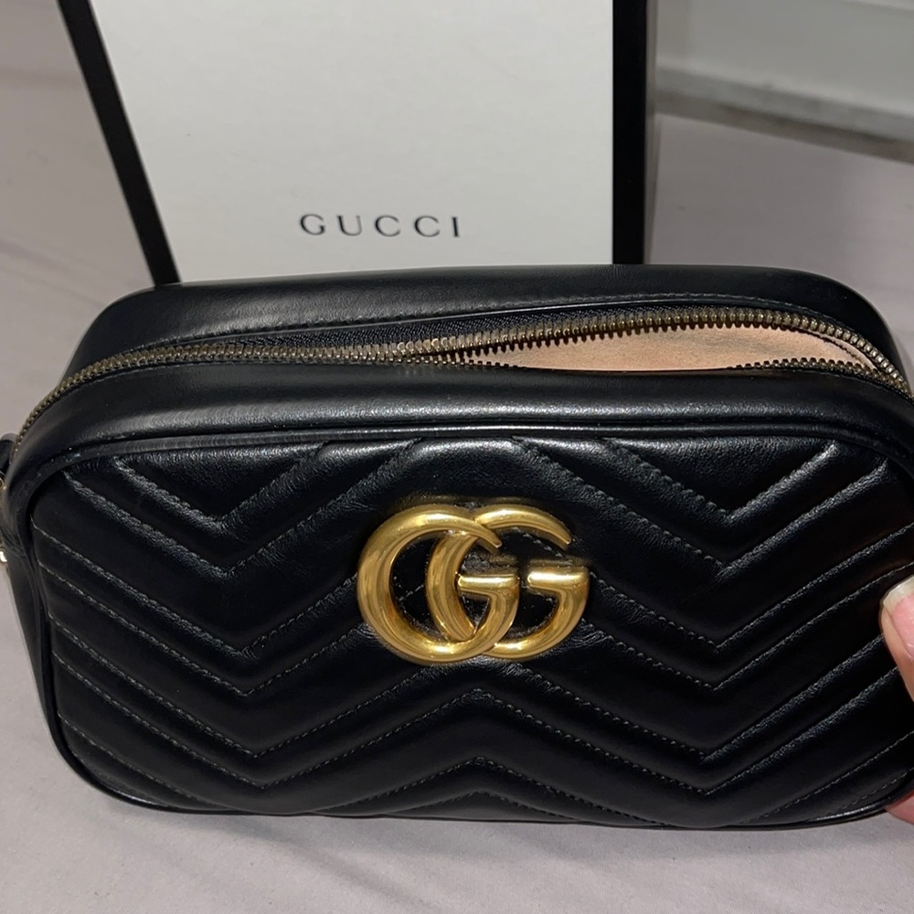 GG Marmont small matelassé shoulder bag